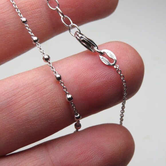 *925 Sterling Silver Charm Necklace - Picture 4 of 4